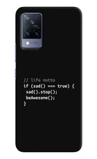 Life Motto Code Vivo V21 Hard Case Back Cover by Casekaro