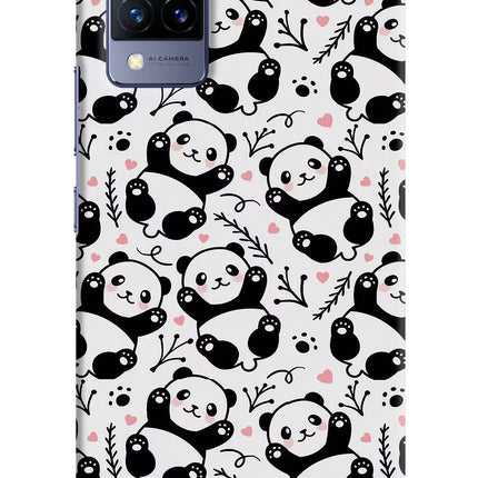 Cute Panda Vivo V21 Hard Case Back Cover by Casekaro