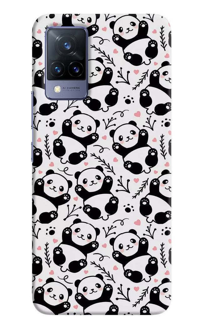 Cute Panda Vivo V21 Hard Case Back Cover by Casekaro