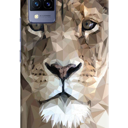 Lion Art Vivo V21 Hard Case Back Cover by Casekaro