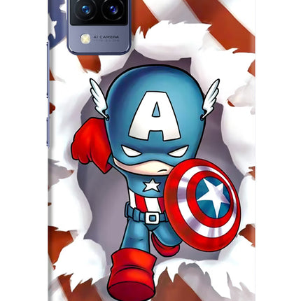 Captain America Vivo V21 Hard Case Back Cover by Casekaro