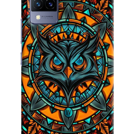 Angry Owl Art Vivo V21 Hard Case Back Cover by Casekaro
