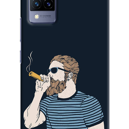 Smoking Vivo V21 Hard Case Back Cover by Casekaro