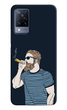 Smoking Vivo V21 Hard Case Back Cover by Casekaro