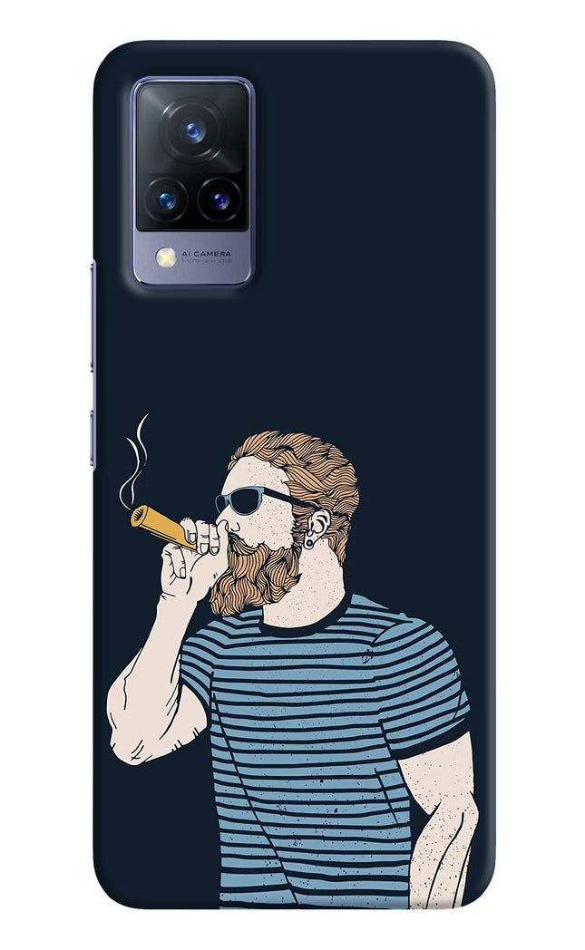 Smoking Vivo V21 Hard Case Back Cover by Casekaro