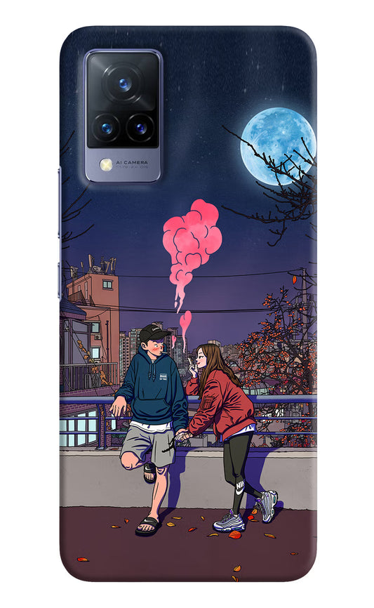 Chilling Couple Vivo V21 Hard Case Back Cover by Casekaro