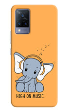 High On Music Vivo V21 Hard Case Back Cover by Casekaro