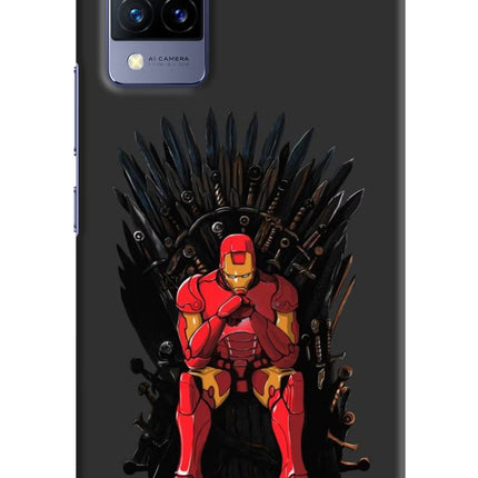Ironman Throne Vivo V21 Hard Case Back Cover by Casekaro