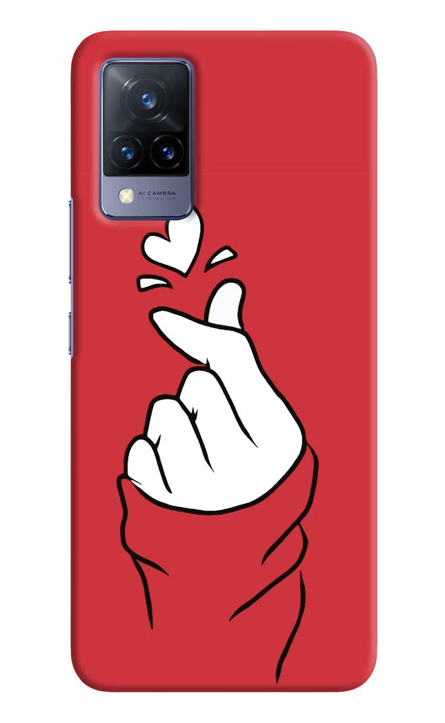 Korean Love Sign Vivo V21 Hard Case Back Cover by Casekaro