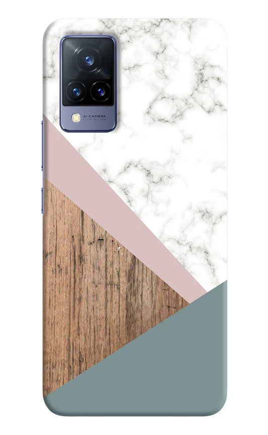 Marble wood Abstract Vivo V21 Hard Case Back Cover by Casekaro