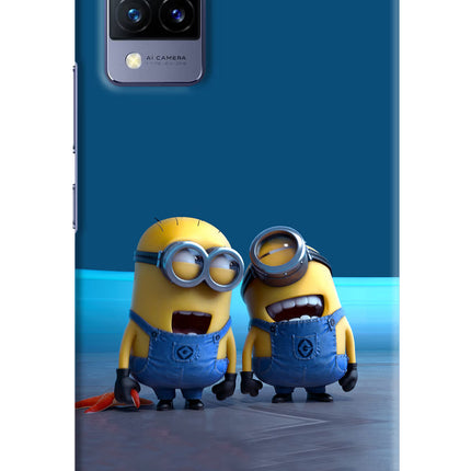 Minion Laughing Vivo V21 Hard Case Back Cover by Casekaro