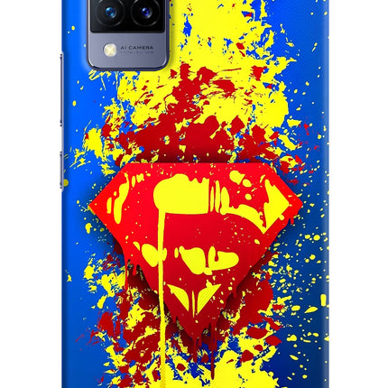 Superman logo Vivo V21 Hard Case Back Cover by Casekaro