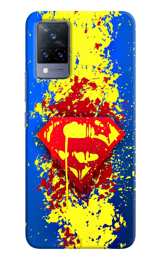 Superman logo Vivo V21 Hard Case Back Cover by Casekaro