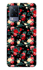Rose Pattern Vivo V21 Hard Case Back Cover by Casekaro