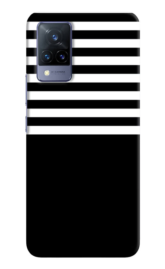 Black and White Print Vivo V21 Hard Case Back Cover by Casekaro