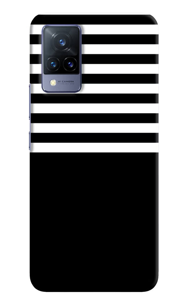 Black and White Print Vivo V21 Hard Case Back Cover by Casekaro