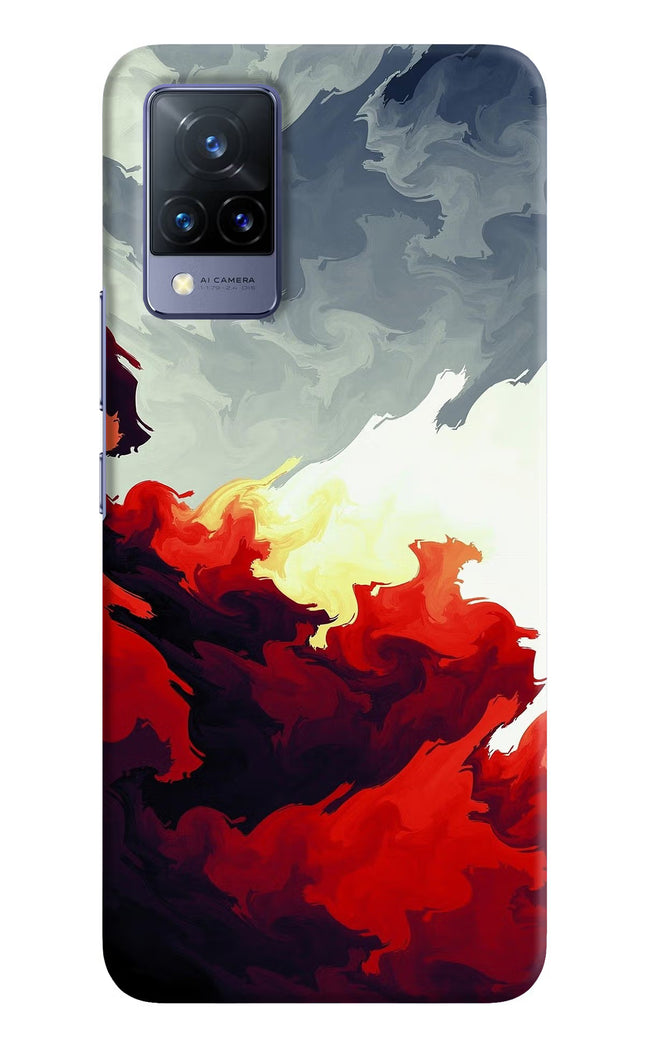 Fire Cloud Vivo V21 Hard Case Back Cover by Casekaro