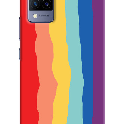 Rainbow Vivo V21 Hard Case Back Cover by Casekaro