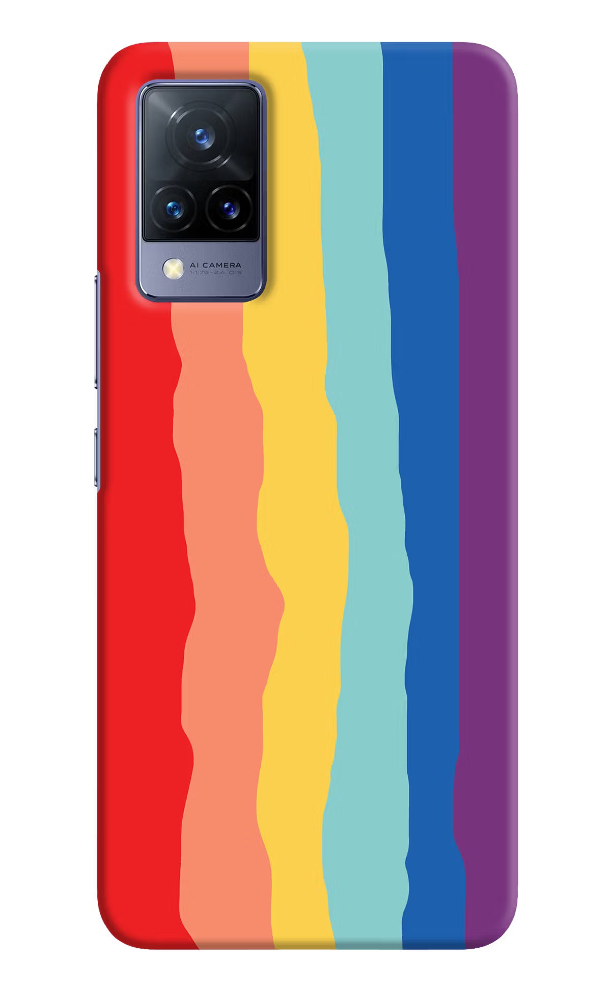 Rainbow Vivo V21 Hard Case Back Cover by Casekaro
