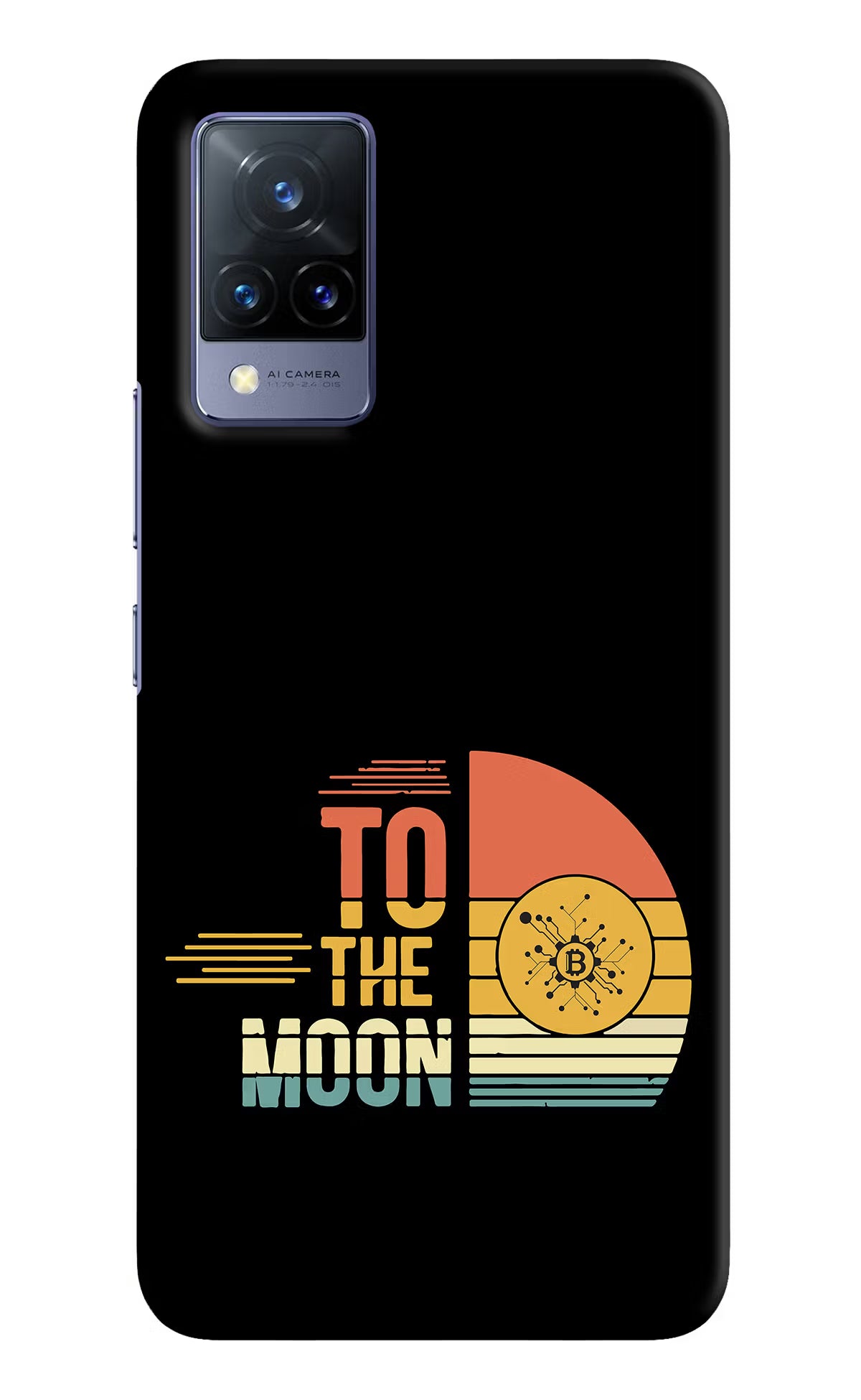 To the Moon Vivo V21 Hard Case Back Cover by Casekaro