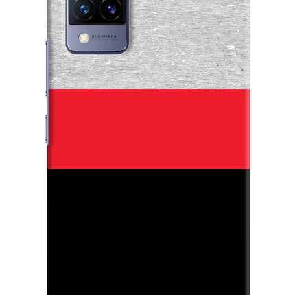 Tri Color Pattern Vivo V21 Hard Case Back Cover by Casekaro