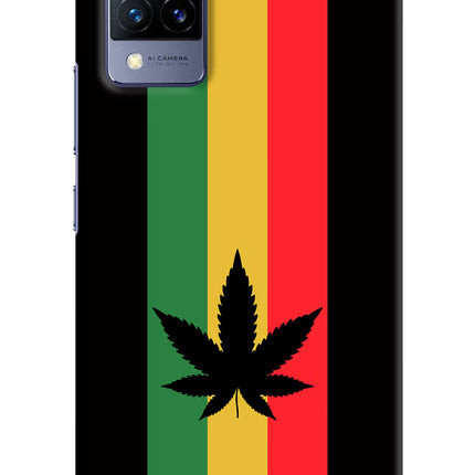 Weed Flag Vivo V21 Hard Case Back Cover by Casekaro