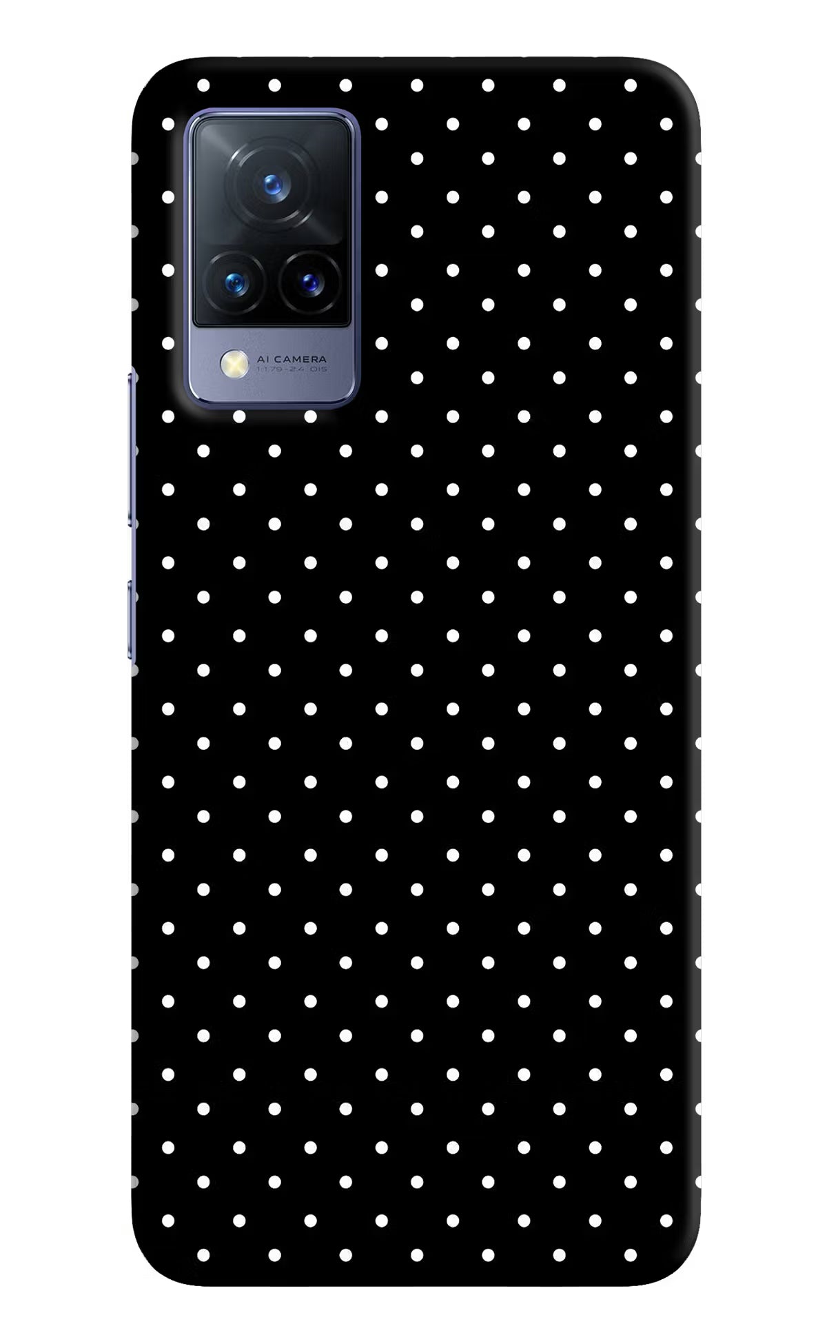 White Dots Vivo V21 Hard Case Back Cover by Casekaro