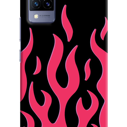 Fire Flames Vivo V21 Hard Case Back Cover by Casekaro