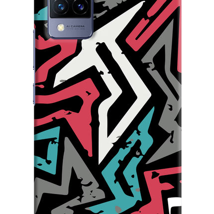 Geometric Graffiti Vivo V21 Hard Case Back Cover by Casekaro