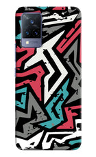 Geometric Graffiti Vivo V21 Hard Case Back Cover by Casekaro