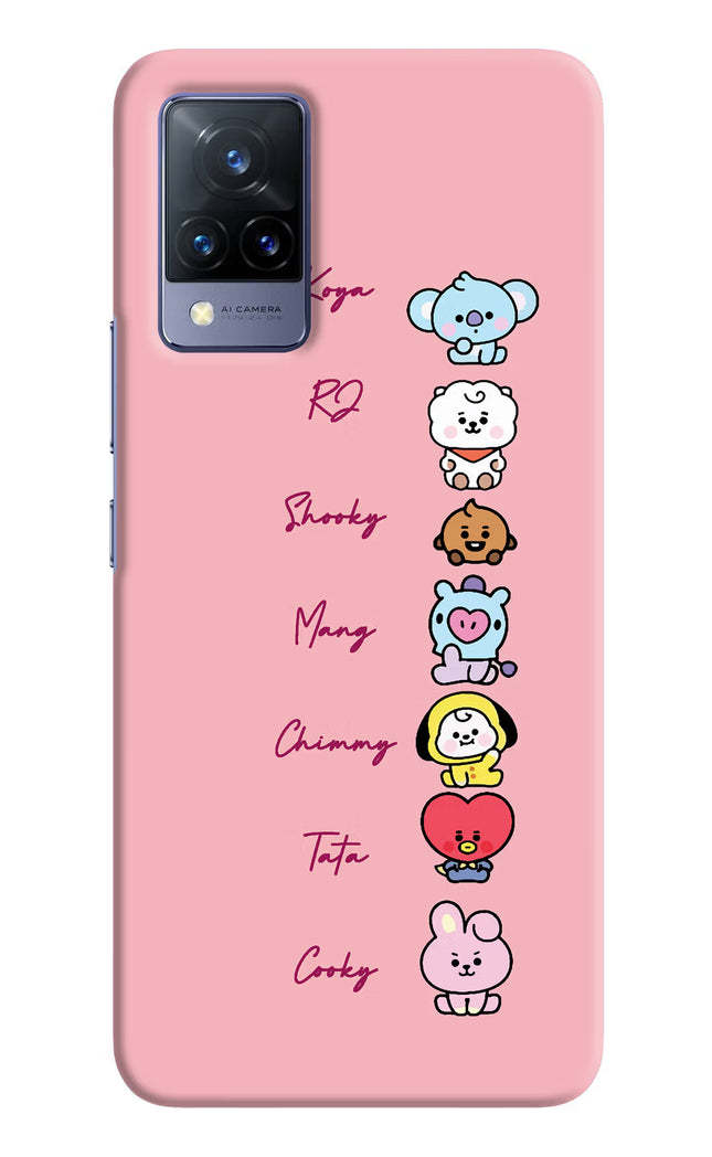 BTS names Vivo V21 Hard Case Back Cover by Casekaro