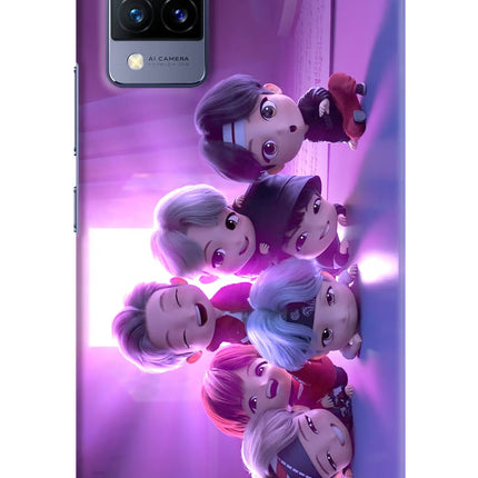 BTS Chibi Vivo V21 Hard Case Back Cover by Casekaro