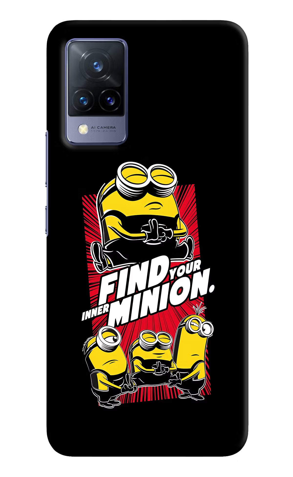 Find your inner Minion Vivo V21 Hard Case Back Cover by Casekaro