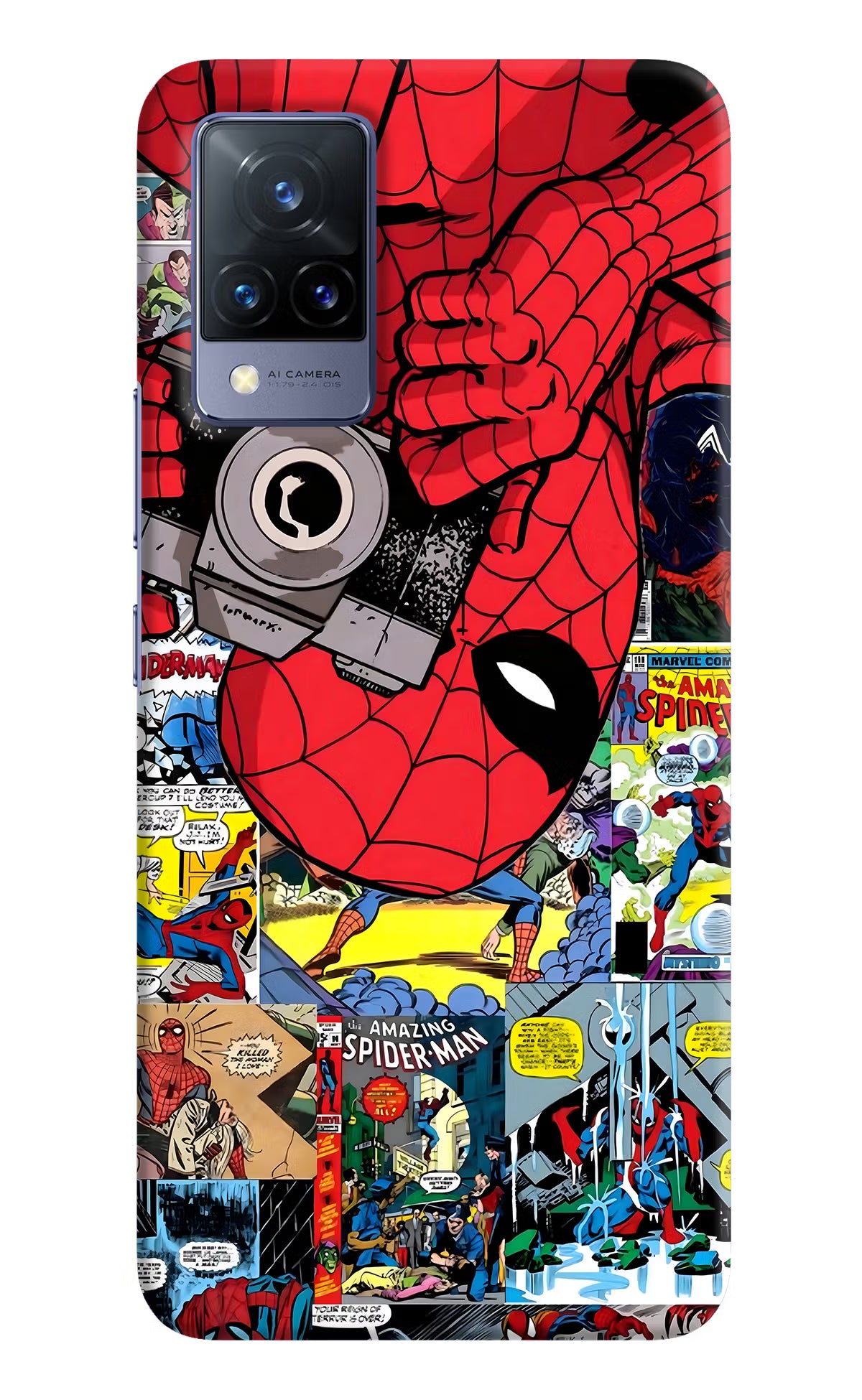 Spider Man Vivo V21 Hard Case Back Cover by Casekaro