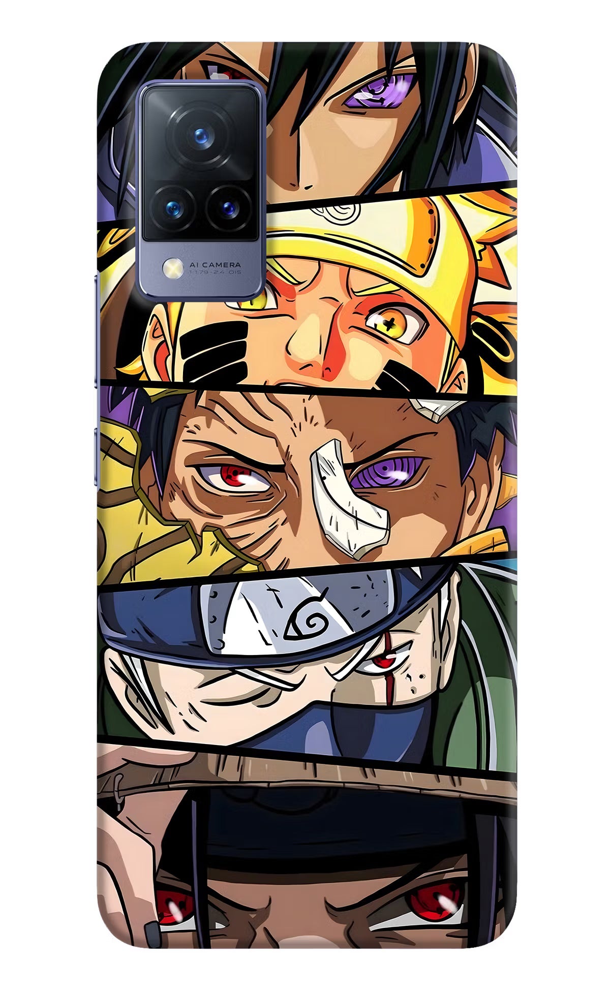 Naruto Character Vivo V21 Hard Case Back Cover by Casekaro