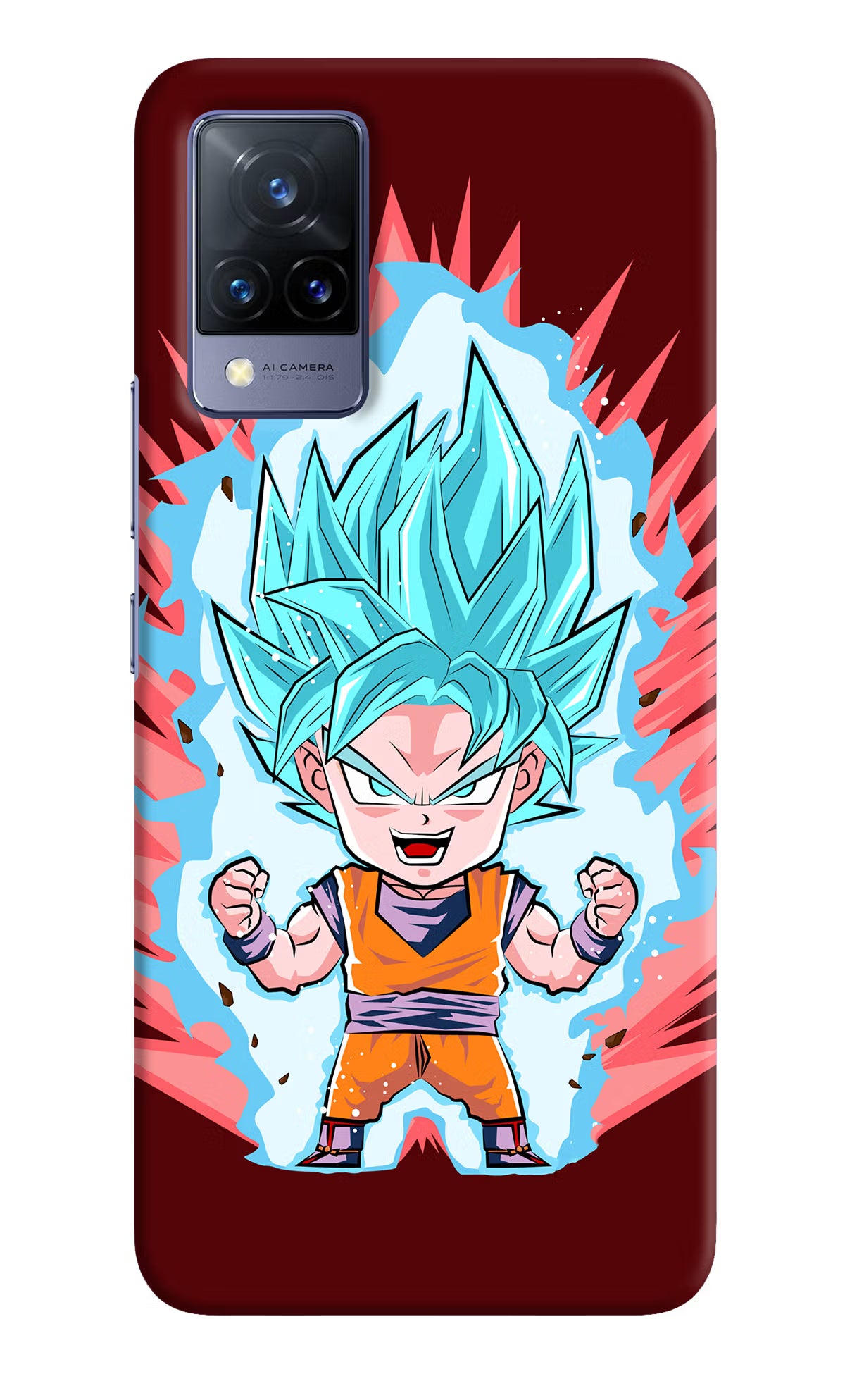Goku Little Vivo V21 Hard Case Back Cover by Casekaro