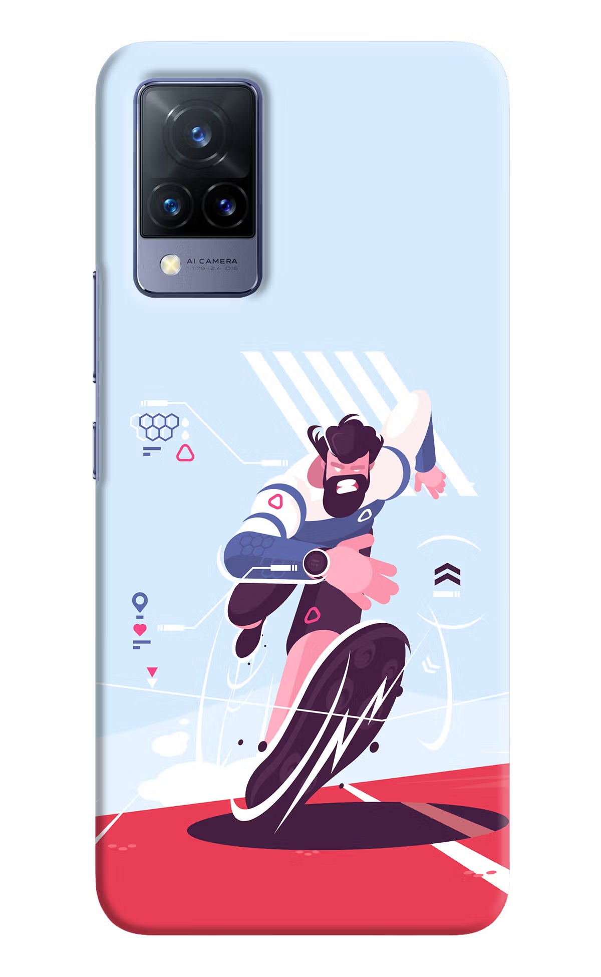 Run Pro Vivo V21 Hard Case Back Cover by Casekaro