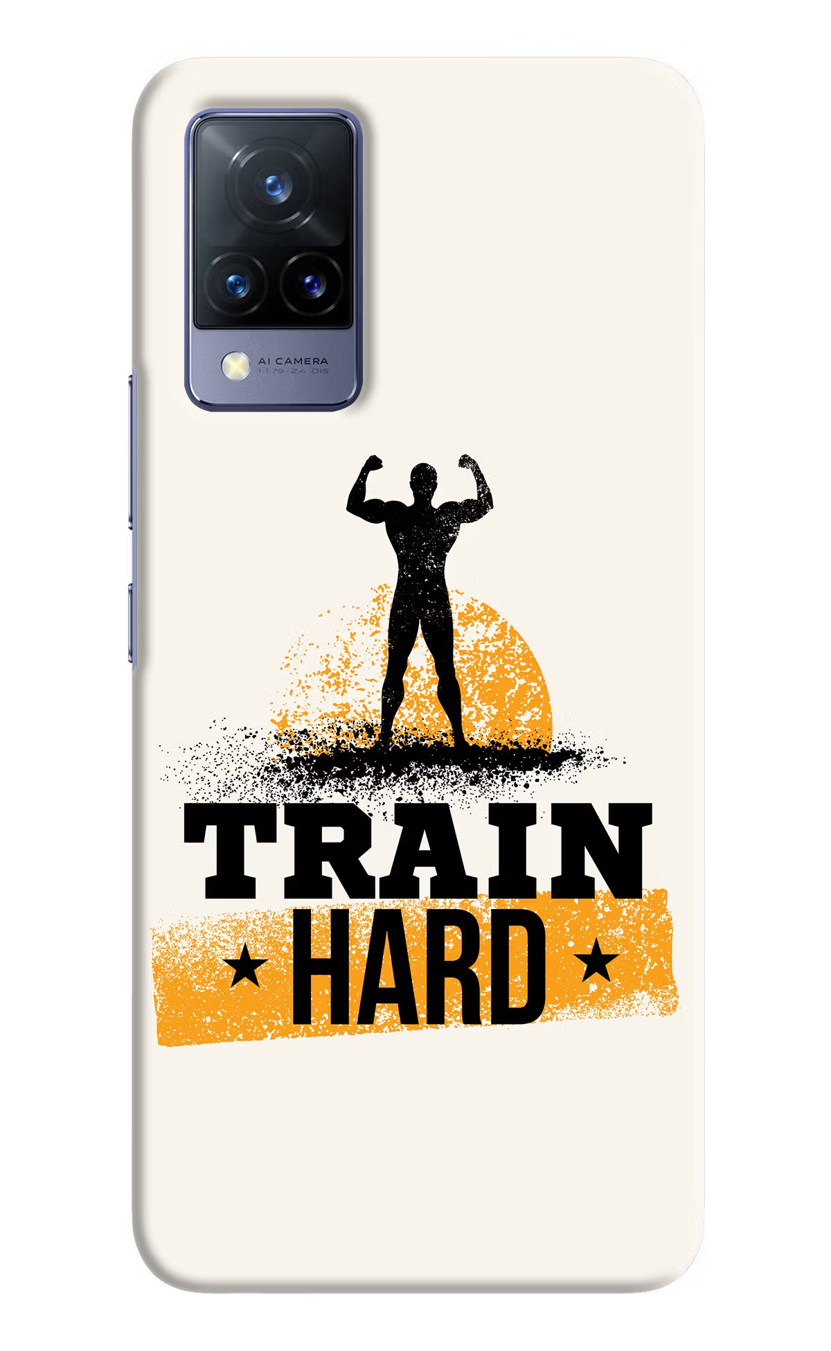 Train Hard Vivo V21 Hard Case Back Cover by Casekaro