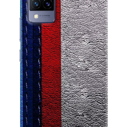 BMW Stripes Vivo V21 Hard Case Back Cover by Casekaro