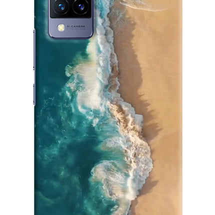 Ocean Beach Vivo V21 Hard Case Back Cover by Casekaro