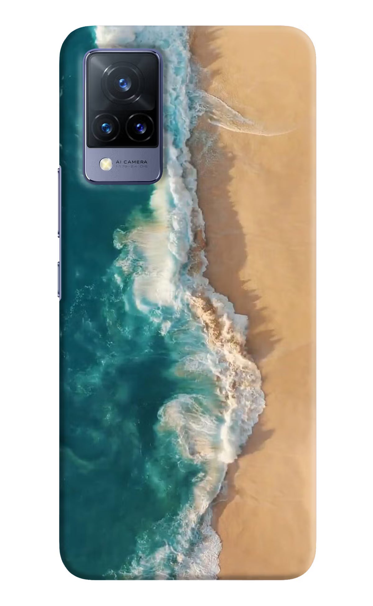 Ocean Beach Vivo V21 Hard Case Back Cover by Casekaro
