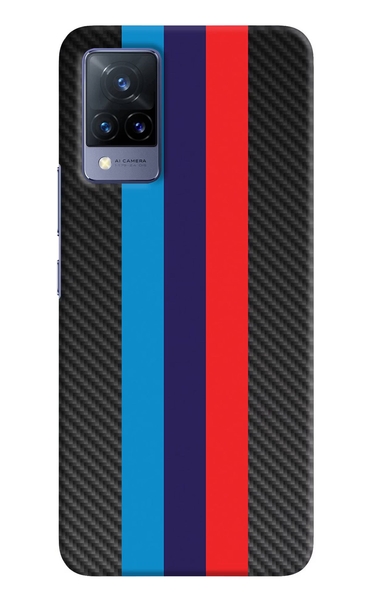 BMW Stripes Pattern Vivo V21 Hard Case Back Cover by Casekaro