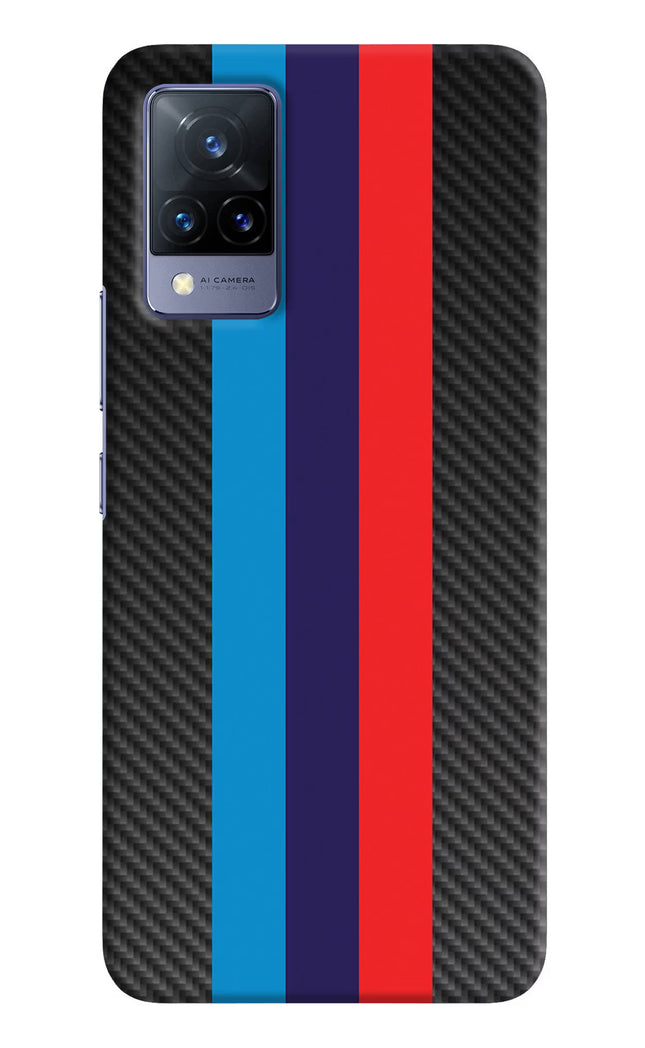 BMW Stripes Pattern Vivo V21 Hard Case Back Cover by Casekaro