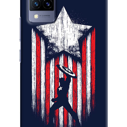 Captain America Marvel Art Vivo V21 Hard Case Back Cover by Casekaro