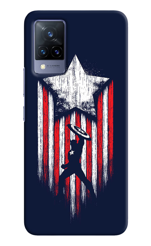Captain America Marvel Art Vivo V21 Hard Case Back Cover by Casekaro