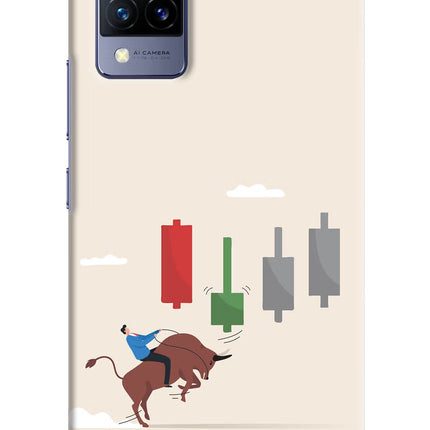 Bull Trading Momentum Vivo V21 Hard Case Back Cover by Casekaro