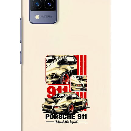 Classic Porsche 911 Vivo V21 Hard Case Back Cover by Casekaro