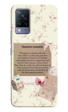 Hopeless Romantic Vivo V21 Hard Case Back Cover by Casekaro