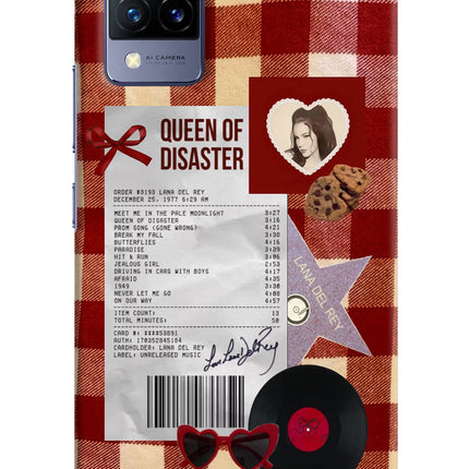 Queen of Disaster Vivo V21 Hard Case Back Cover by Casekaro