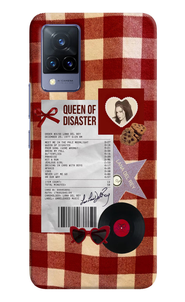 Queen of Disaster Vivo V21 Hard Case Back Cover by Casekaro